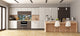 Contemporary glass kitchen panel - Wide format wall backsplash: Stone wall vectors 2
