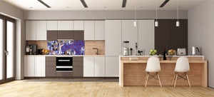 Tempered Glass magnetic and non magnetic splashback in wide-format: Abstract in Gustav Klimt style