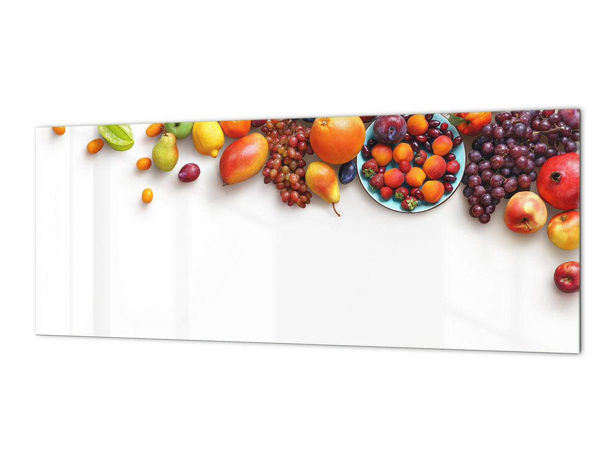 Tempered Glass magnetic and non magnetic splashback in wide-format: Fresh fruits for the wall