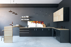 Tempered Glass magnetic and non magnetic splashback in wide-format: Fresh fruits for the wall