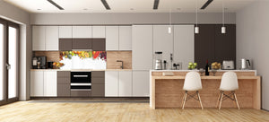 Tempered Glass magnetic and non magnetic splashback in wide-format: Fresh fruits for the wall 2