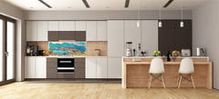 Tempered Glass magnetic and non magnetic splashback in wide-format: Transfagarasan Balea glacier lake