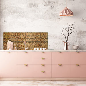 Tempered Glass magnetic and non magnetic splashback in wide-format: Ceramic Motif Background