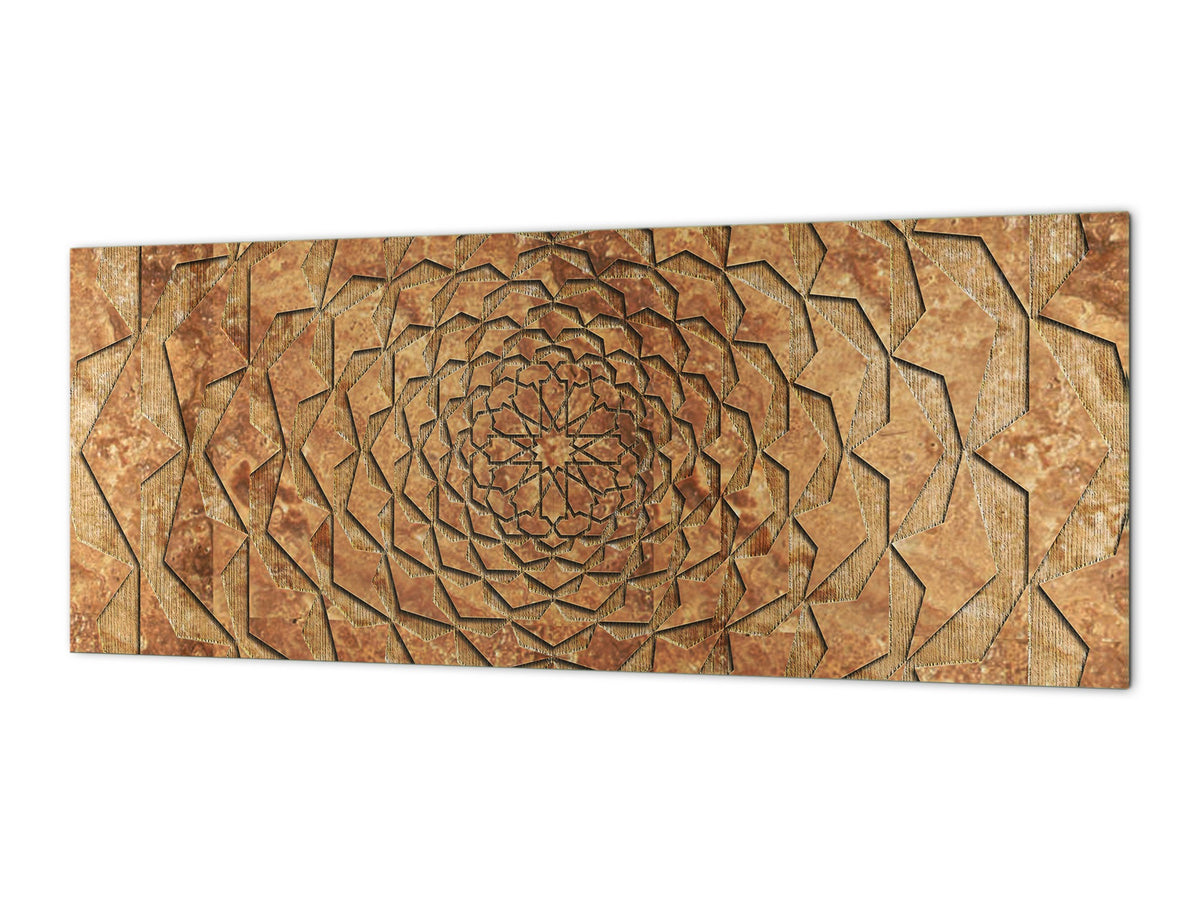 Tempered Glass magnetic and non magnetic splashback in wide-format: Seljuk motif