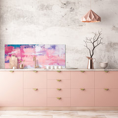 Glass kitchen panel with and w/o stainless steel back-coating: Digital wall art 2