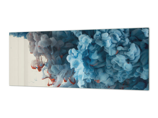 Glass kitchen panel with and w/o stainless steel back-coating: Paint in the water