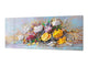 Large format horizontal backsplash - magnetic and non magnetic tempered glass: Painted flower pots