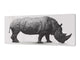Large format horizontal backsplash - magnetic and non magnetic tempered glass: Digital rhino
