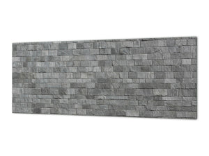 Stunning glass wall art - Wide format  backsplash with w/ & w/o stainless steel back: Stone wall vectors 3