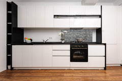 Stunning glass wall art - Wide format  backsplash with w/ & w/o stainless steel back: Stone wall vectors 3