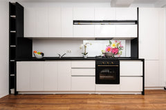 Wide format Wall panel with magnetic and non-magnetic metal sheet backing: Holiday flower buquet