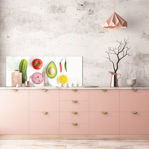 Wide format Wall panel with magnetic and non-magnetic metal sheet backing: Creative avocado fruit