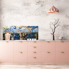 Wide format Wall panel with magnetic and non-magnetic metal sheet backing: The yacht at regatta - style of Edward Munch