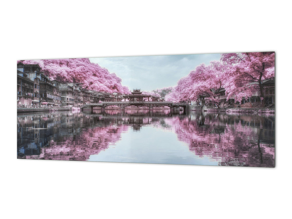 Wide format Wall panel with magnetic and non-magnetic metal sheet backing: Beautiful Landscape in Infrared