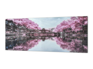 Wide format Wall panel with magnetic and non-magnetic metal sheet backing: Beautiful Landscape in Infrared
