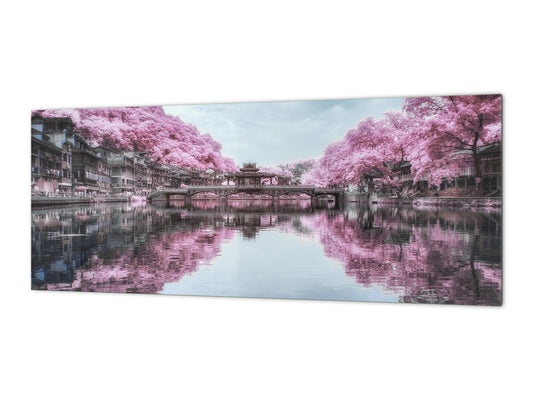 Wide format Wall panel with magnetic and non-magnetic metal sheet backing: Beautiful Landscape in Infrared
