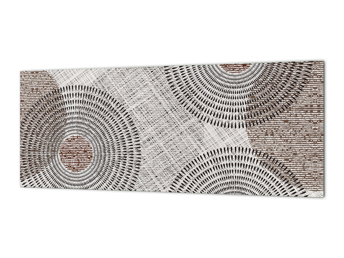 Wide format Wall panel with magnetic and non-magnetic metal sheet backing: Cloth circular texture