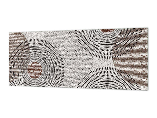 Wide format Wall panel with magnetic and non-magnetic metal sheet backing: Cloth circular texture