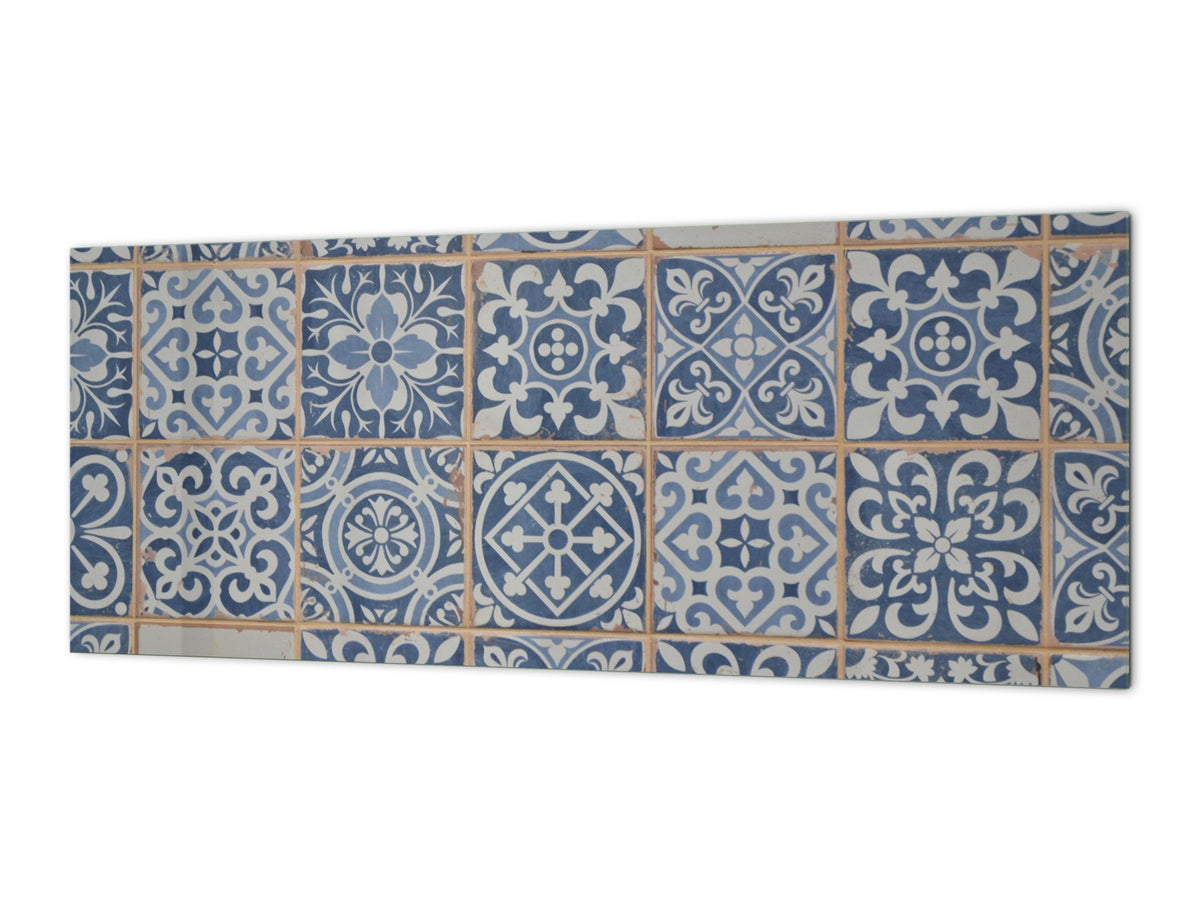 Toughened printed glass backsplash - Wideformat steel coated wall glass splashback:  Tiles of Portugal - Europe