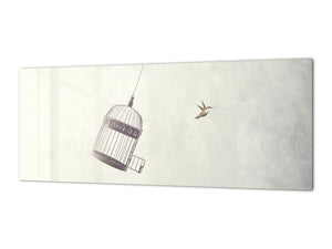 Tempered Glass magnetic and non magnetic splash-back in wide-format: Flight to freedom