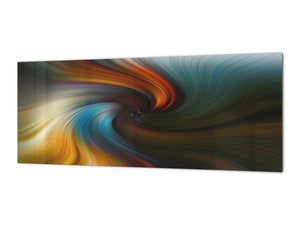 Tempered Glass magnetic and non magnetic splash-back in wide-format: Swirl fine art