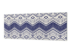 Tempered Glass magnetic and non magnetic splash-back in wide-format: Geometric folklore ornament