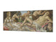 Wide-format glass kitchen panel with and w/o stainless steel metal back-coating: Venus and Mars by Sandro Botticelli 1485
