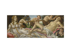 Wide-format glass kitchen panel with and w/o stainless steel metal back-coating: Venus and Mars by Sandro Botticelli 1485