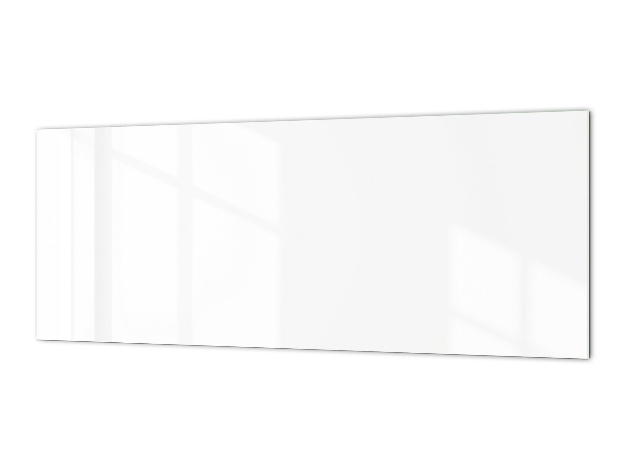 Tempered glass wall panel with or without metal backing: White