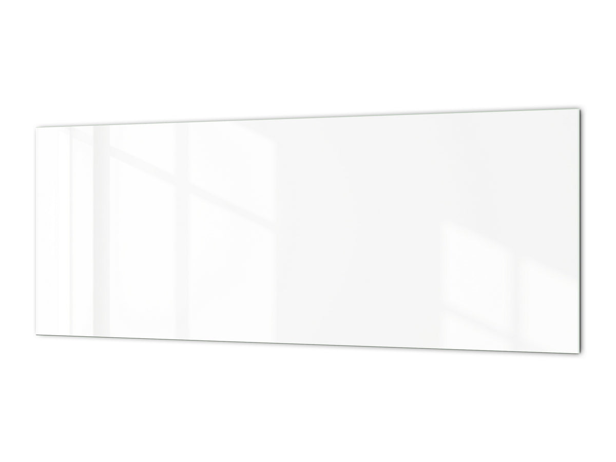 Tempered glass wall panel with or without metal backing: White
