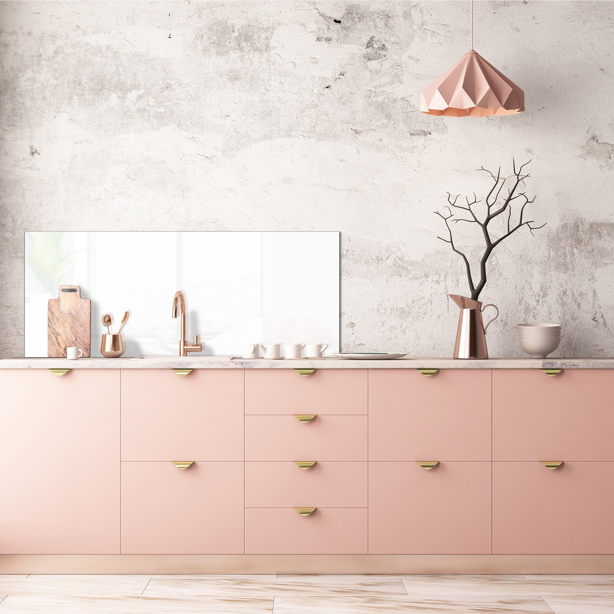 Tempered glass wall panel with or without metal backing: White