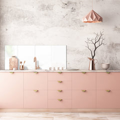 Tempered glass wall panel with or without metal backing: White