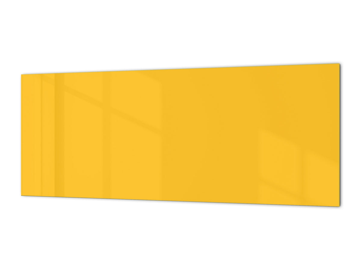 Tempered glass wall panel with or without metal backing: Medium Yellow