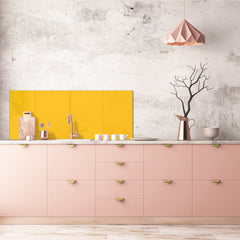 Tempered glass wall panel with or without metal backing: Medium Yellow