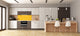 Tempered glass wall panel with or without metal backing: Medium Yellow