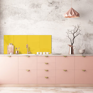 Tempered glass wall panel with or without metal backing: Dark Yellow