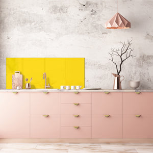 Tempered glass wall panel with or without metal backing: Yellow