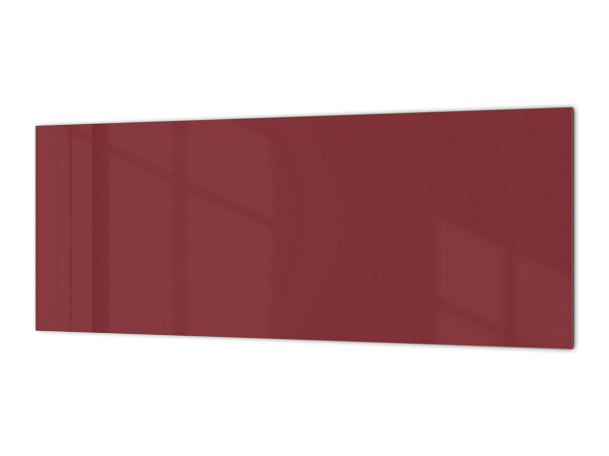 Tempered glass wall panel with or without metal backing: Purple-Red