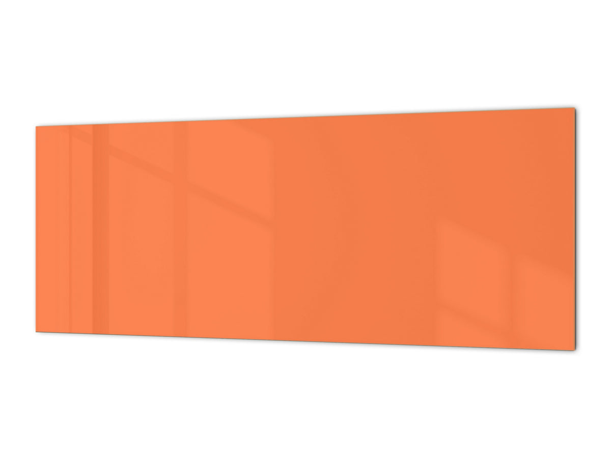 Glass kitchen panel with and w/o stainless steel back-coating: Pastel Orange