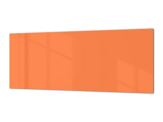 Glass kitchen panel with and w/o stainless steel back-coating: Bright Orange