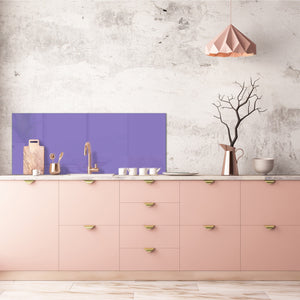 Glass kitchen panel with and w/o stainless steel back-coating: Lavender