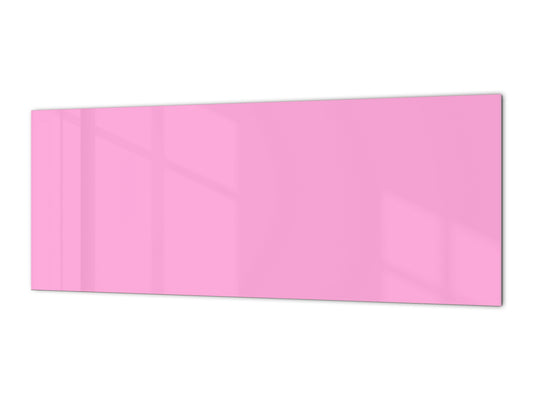 Glass kitchen panel with and w/o stainless steel back-coating: Mellow Pink