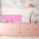 Glass kitchen panel with and w/o stainless steel back-coating: Mellow Pink