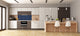 Glass kitchen panel with and w/o stainless steel back-coating: Dark Navy Blue