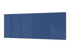 Glass kitchen panel with and w/o stainless steel back-coating: Navy Blue