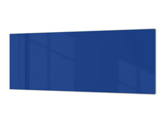 Glass kitchen panel with and w/o stainless steel back-coating: Cobalt Blue