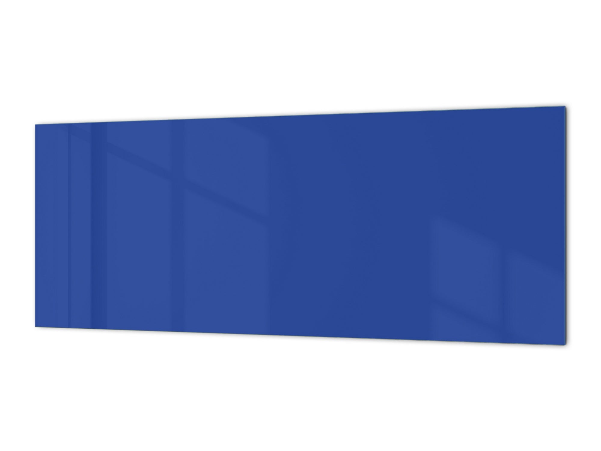 Glass kitchen panel with and w/o stainless steel back-coating: Royal Navy Blue