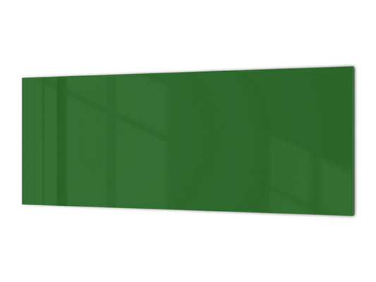 Glass backsplash w/ and w/o metal sheet backing with magnetic properties: Forest Green