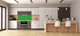 Contemporary glass kitchen panel - Wide format wall backsplash: Bright Green