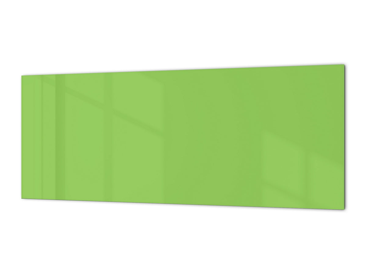 Contemporary glass kitchen panel - Wide format wall backsplash: Pastel Green